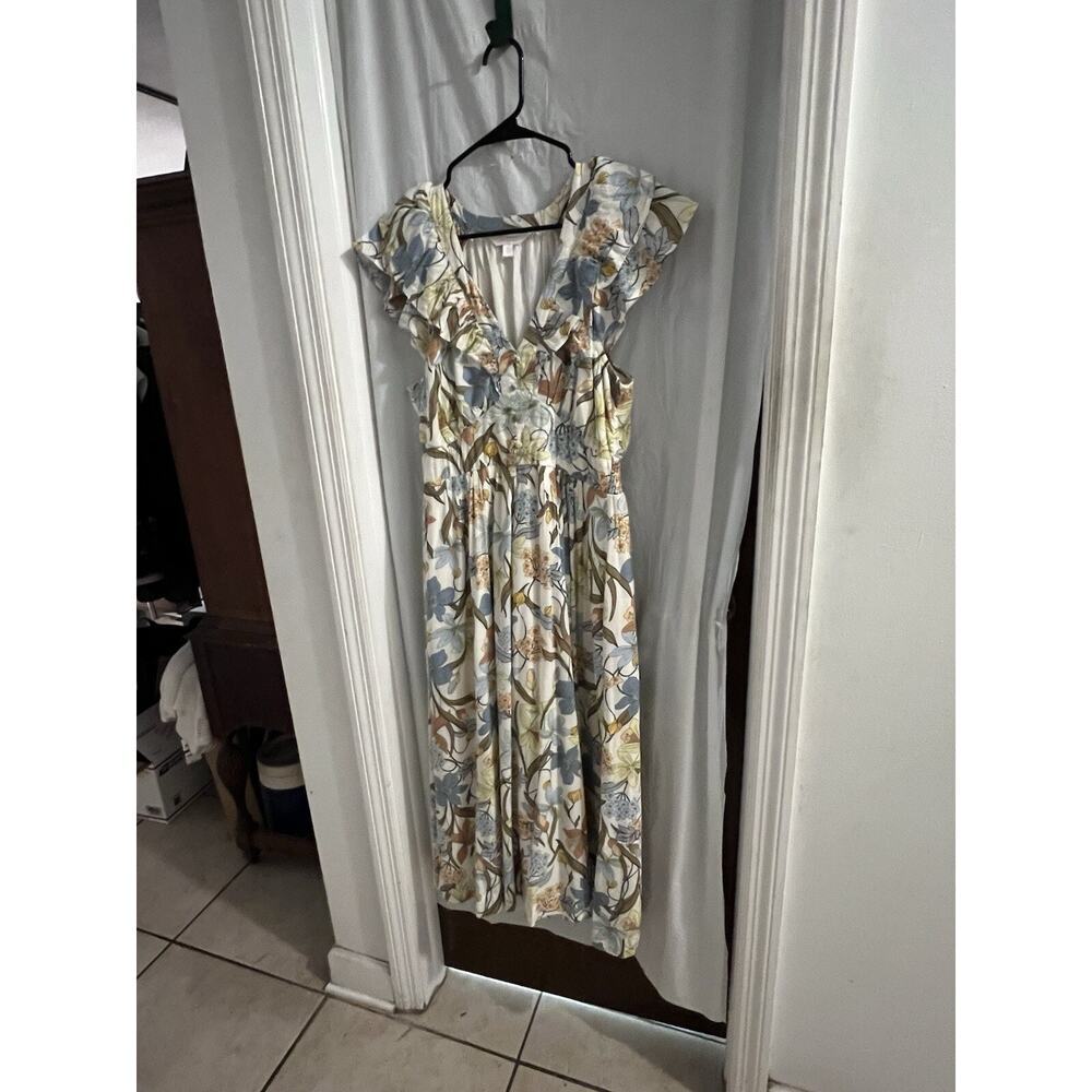 Lauren Conrad Multicolor Floral Midi Dress Sz S